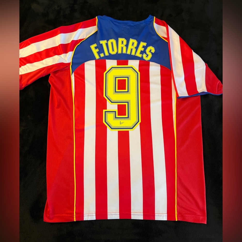 Fernando Torres #9 Atlético home jersey S-XL soccer spider man Atletico Madrid